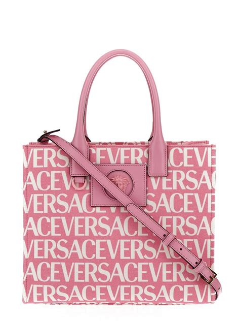 pink versace tote bag